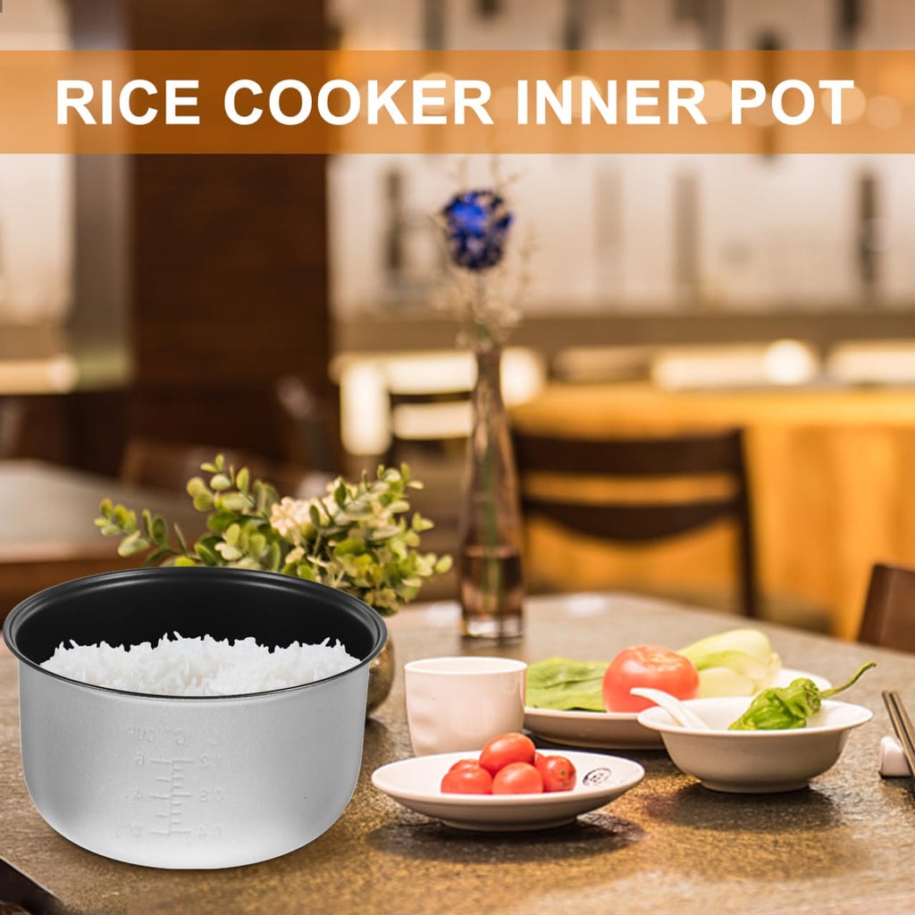 Housoutil Rice Cooker Inner Pot Replacement Non-Stick Electric Cooker Pot 8.26X8.26X4.52In Cooking for Soup and Rice Kitchen Accessories