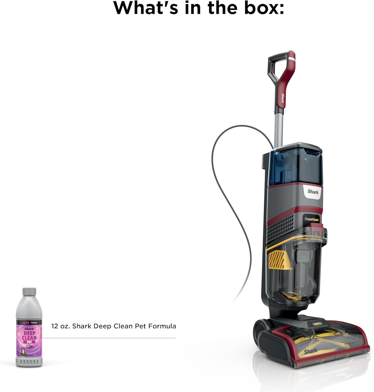 Shark CarpetXpert HairPro - Upright Carpet & Area Rug Cleaner | Effective Pet Hair Removal & Odor Elimination | Magenta