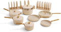 Our Place 17-Piece Complete Cookware Set - Nonstick Ceramic Fry Pans, Saucepans & Stock Pot | Oven Safe to 450°F | Cream
