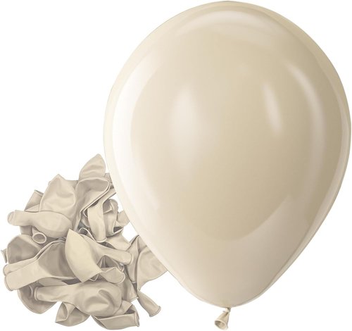 Bezente White Sand Latex Balloons - 150 Pack 5-Inch Matte Helium Balloons for Parties & Events