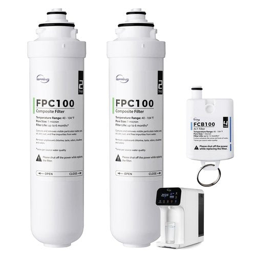 iSpring F3RCD100 1-Year Replacement Filter Pack for RCD100 RO System Countertop, Includes FPC100 x2, FCB100 x1, 3 Pieces