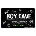 GEEKBEAR Boy Cave Sign - Made with Premium Acrylic - A Cute & Educational Addition to Any Little Boy's Room (Spider Web) - Discontinued Soon