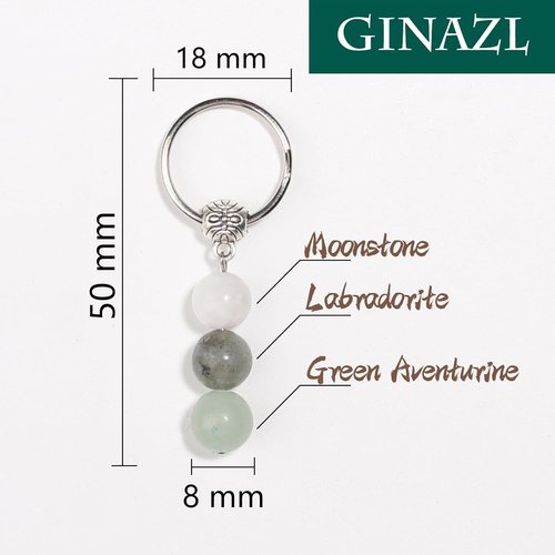 Natural Crystals Keychain Gift for New Beginnings, New Beginnings Gifts for Coworker Anxiety Relief Keychain for Women