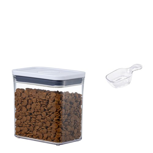 OXO Good Grips POP Container – Airtight 1.7 Qt for Coffee and More Food Storage, Rectangle, Clear & Good Grips POP Container Coffee Scoop, Clear