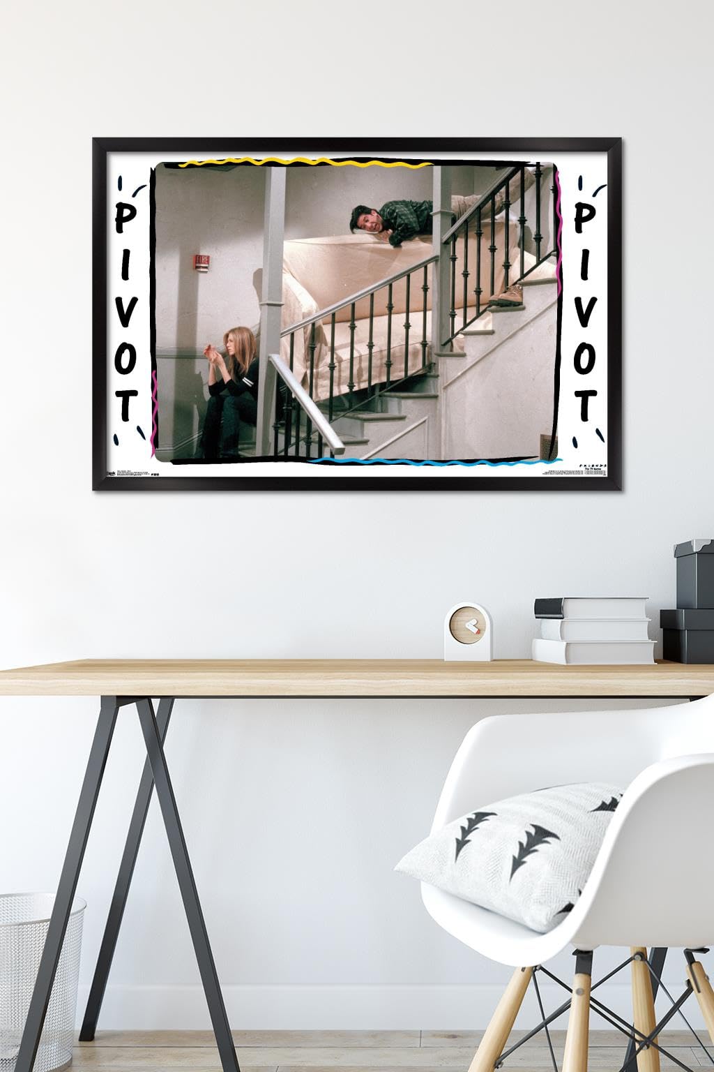 Trends International Friends - Pivot Wall Poster, 22.375" x 34", Black Framed Version