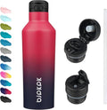 BJPKPK Insulated Water Bottle - 25oz Stainless Steel Flask with Straw & Carry Handle | Charming Black Red
