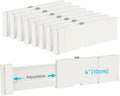 Vtopmart Drawer Dividers - Adjustable 4" High Expandable Organizers | 8 Pack for Dresser, Baby Clothes & Kitchen Storage