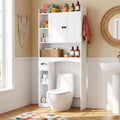 Gizoon 66''H Over The Toilet Storage Cabinet - White Bathroom Organizer with 2 Doors & Adjustable Shelf