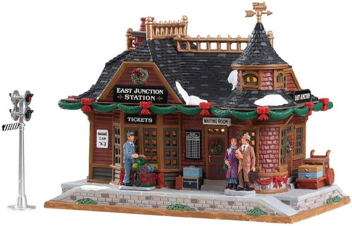 Lemax Christmas Village East Junction Station - Battery Operated LED Decoration | 75256
