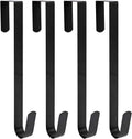 Sattiyrch 12" Wreath Hanger - Durable Steel Over-The-Door Hook for Front Door | Black Finish