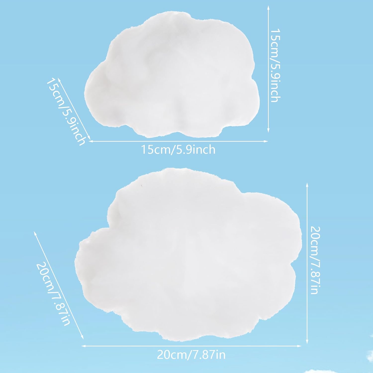 Tiggell 6-Piece Artificial 3D Cloud Props | Hanging Ornaments for DIY Room Decor & Events