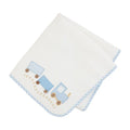 Mud Pie Kids Train Quilted Blanket; 34" x 28"