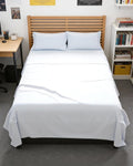 Full XL Bed Sheet Set by Hotel Luxury | 4-Piece Soft, Breathable & Cooling Bedding - Deep Pockets, Fade & Wrinkle Free - White