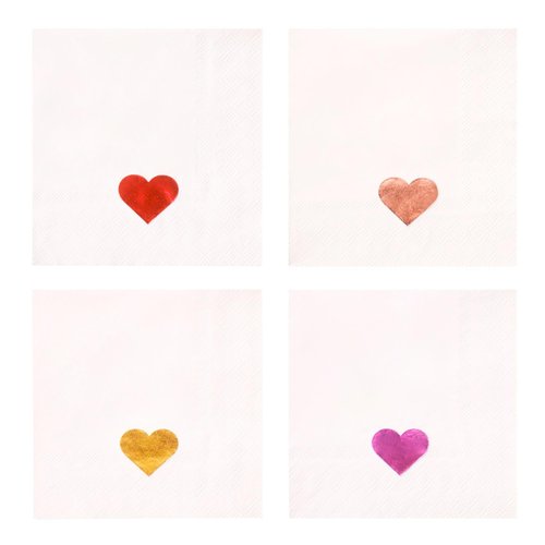 100 PK Valentine's Day Napkins Paper - 3-ply Valentine Cocktail Napkins Disposable 5x5 Inches for Valentine Decorations Decor Party Supplies for Kids Classroom Gifts