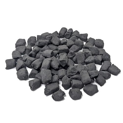 Midwest Hearth Ceramic Embers for Gas Fireplace (1-lb Bag, Black)