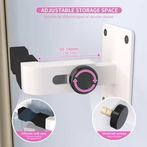 Blanou Shark Vacuum Cleaner Wall Mount Mini Shark Cordless Vacuum Stand Compatible for Shark IX141 IZ562H IZ682H IZ361H IZ462H IZ163H IZ363HT IZ483H and V7 V8 V10 V11 V12 V15 (White)