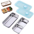Fachoige Stainless Steel Snack Containers, 2 Pcs Reusable Food Storage Containers with Lids, Condiment Container, Grab and Go Snack Containers for Snacks,Dips,Lunch,Travel and Outdoor Camping