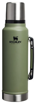 Stanley Classic Legendary Vacuum Bottle 1.5 qt Wide Mouth with Leakproof Cup Lid Keep Drinks Hot or Cold Packable for Travel Insulated Stainless Steel Thermal Bottle BPA-Free Dried Pine