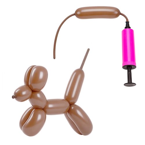 100Pcs Animals Twisting Balloons 260 Balloons Long Latex Garland for Birthday Wedding Party Decorations Supplies (Coffee)