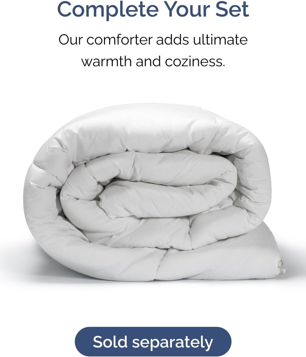 Skiennix Extra Deep Full Sheet Set - 6 Piece Breathable Cooling Bedding - Soft Wrinkle-Free Light Blue