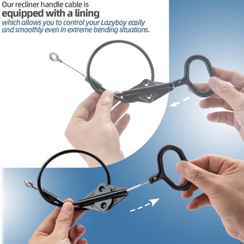 XCWT Recliner Pull Handle Replacement Compatible with Lazyboy - D Ring Parachute Style Recliner Release Cable Replacement for Lazy Boy Couch Sofa