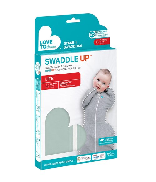 Love to Dream Swaddle - Baby Sleep Sack for Newborns | Self-Soothing, Snug Fit, 0.2 Tog, Olive, 5-8.5 lbs