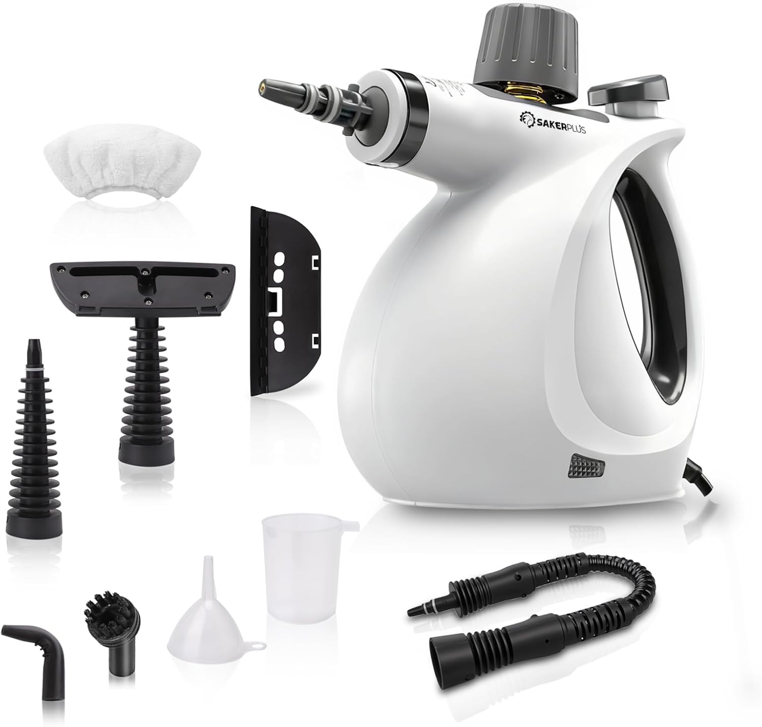 Steam Disinfection Cleaner, Handheld Pressurized Natural Steam Cleaner with 9 PCS Accessories, Portable Multi-Surface Steamer for Cleaning Home Kitchen Floor, Upholstery, Tile Grout & Car