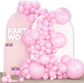 PartyWoo Baby Pink Balloons - 100 Pcs in Various Sizes for Baby Shower & Birthday Decor | Arch Kit & Garland