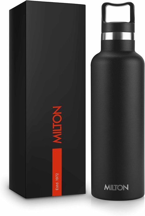 Milton 24 oz Stainless Steel Insulated Water Bottle - Leakproof, Double-Walled Flask for Hot & Cold Beverages | Travel Friendly, Dishwasher Safe