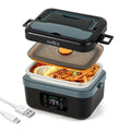 oofkit Electric Lunch Box For Adults(Men & Women),Heated Lunch Box Battery Powered With USB Charge port,Self Heating Coreless,Portable Food Warmer For meals on the go(1L Black)
