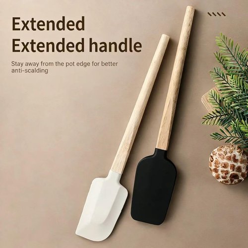 Silicone Spatula Set 3 Pieces - BPA Free&600 ° F High Temperature Resistant, Suitable for Baking, Cooking, and Stirring, Non Damaging and Non Sticky Pot Coatings