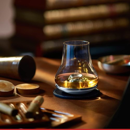 Peugeot - Les Impitoyables Set - Connoisseurs Whiskey Tasting Set with Glass, Chilling Base and Coaster - 38cl / 13oz
