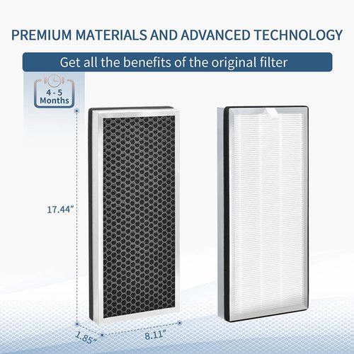 Zouhwaso MA Series 40 Replacement Filter Compatible with 40 Air Purif-ier, 3-in-1 Composite Filtration with H13 True HE-PA, Fine Pre-Filter and Efficient Activated Carbon, Pack of 2