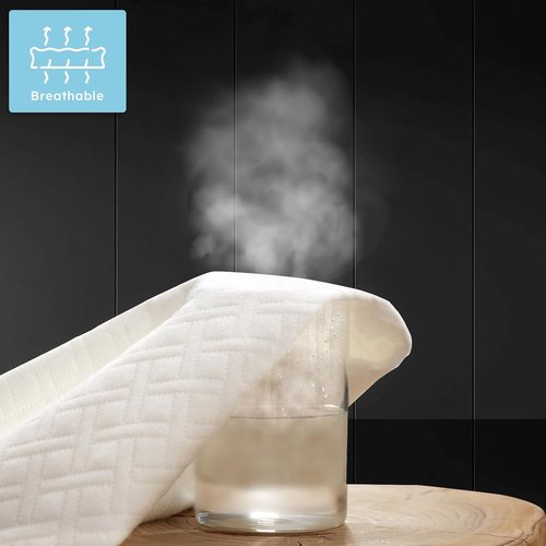 Cozymaker Queen Size Waterproof Mattress Protector - Cooling Fitted Cover, Soft & Breathable 8-21" Deep Pocket