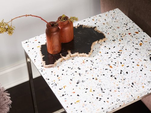 EasyLiner Adhesive Shelf Liner for Cabinets & Cupboards - Easy to Install & Cut to Fit - Self-Adhesive Shelf Paper - Peel and Stick Shelf Liner - Easy to Clean & Removable - 90 Total Feet - Terrazzo