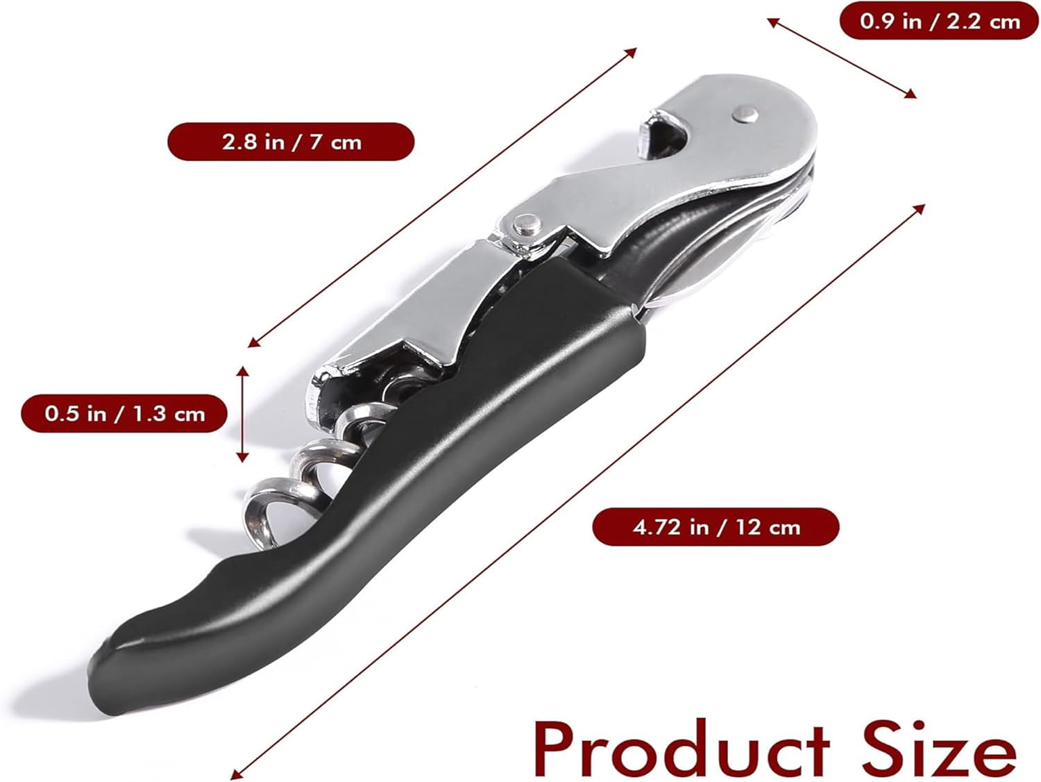 Professional Waiter Corkscrew Wine Openers Set (4 PCS),Upgraded with Heavy Duty Stainless Steel Hinges Wine Key for Restaurant Waiters, Sommelier, Bartenders