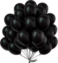 PartyWoo Black Balloons - 50 Pcs 12 Inch Matte Latex Helium Balloons for Parties & Events