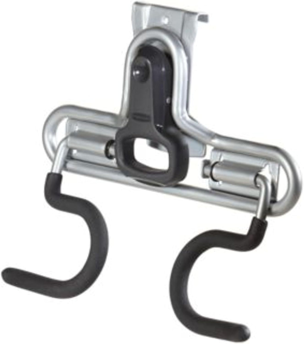 Rubbermaid FastTrack 2-Handle Hook - Space-Saving Garage Storage Solution | Metallic Powder-Coated Steel for Rakes, Brooms, Toys, Ladders