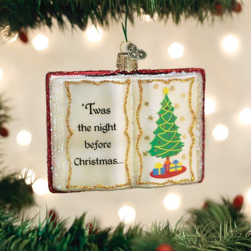 Old World Christmas The Night Before Christmas Glass Blown Ornament for Christmas Tree, Handcrafted Holiday Decoration, Holiday Collection