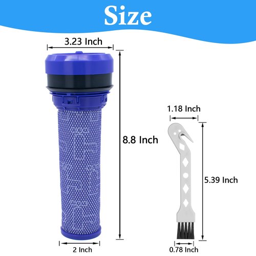 ilovelife 2pcs Premotor Filter for Dyson DC37, DC39, DC28, DC53 Series Absolute Vacuum Cleaner，Vacuums Attachment Washable HEPA Filter Replacement Part No. 923413-01