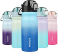BJPKPK Insulated Water Bottle - 18oz Stainless Steel Flask with Straw, Leak-Proof Lid & Carry Handle | Sky