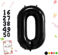 Smlpuame 40-Inch Black Number Balloon 0-9 | Large Helium Foil Balloons for Birthday & Wedding Celebrations