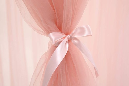 Shyneer Kids Bed Canopy,Princess Hanging Mosquito Net for Baby Crib Nook Castle Nursery for Kid's Room Decor,Pink