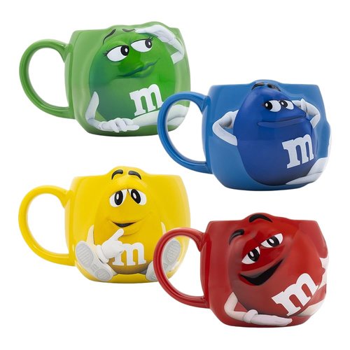 M&M'S WORLD Set of 4 Coffee Mugs - Colorful Tea & Coffee Mug Gift Set, For a Birthday Gift, & More