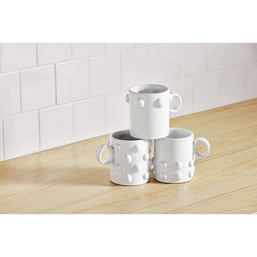 Mud Pie Beaded Mug, All Over, 16 oz