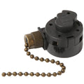 Ceiling Fan Switch Zing Ear ZE-268s2, 3 Speed 4 Wire Fan Replacement Parts Accessories Pull Chain Switch Compatible For Ceiling Fans Wall Lights Cabinet Lamps(Bronze)