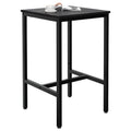 Lutown-Teen Square Bar Table, High Top Table - Industrial Metal Frame for Small Spaces & Narrow Kitchens, 23.6x23.6x36.9 in (LxWxH), Easy Assembly, Black