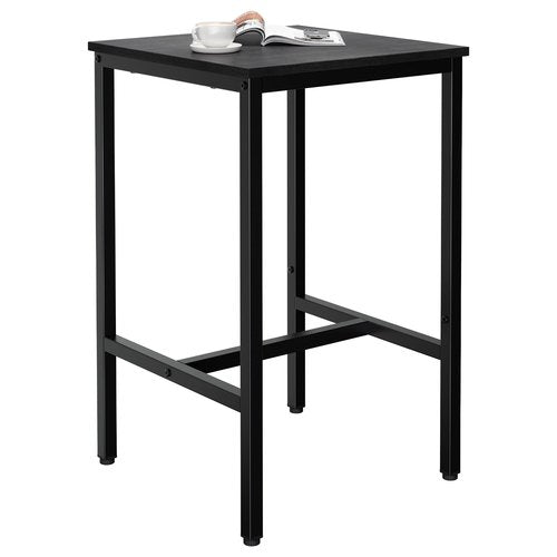 Lutown-Teen Square Bar Table, High Top Table - Industrial Metal Frame for Small Spaces & Narrow Kitchens, 23.6x23.6x36.9 in (LxWxH), Easy Assembly, Black