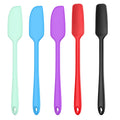 Slim Silicone Spatula Set, 5 Piece Food Grade Rubber Spatulas for Baking, Cooking, and Mixing High Heat Resistant Non Stick Dishwasher Safe BPA-Free (Multicolor)
