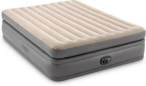 Intex Dura Beam Plus Air Mattress - Elevated Comfort with Built-In Electric Pump | Queen Size